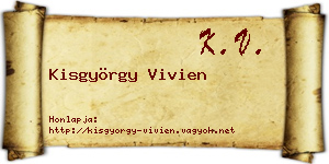 Kisgyörgy Vivien névjegykártya