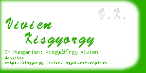 vivien kisgyorgy business card